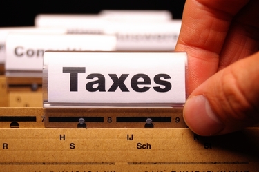 image of taxes sign